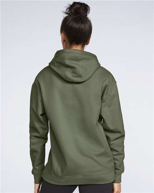 Gildan SF500 Unisex Softstyle® Midweight Hooded Sweatshirt Cotton Cotton-Poly Blend Fleece Hooded Insulated Jersey Midweight Moisture-Wicking Outerwear Pocket Polyester Regular Fit Spandex Sport / Athletic Super Heavyweight Sweatshirts & Fleece Tear-Away Label Tops Womens Womens Tops