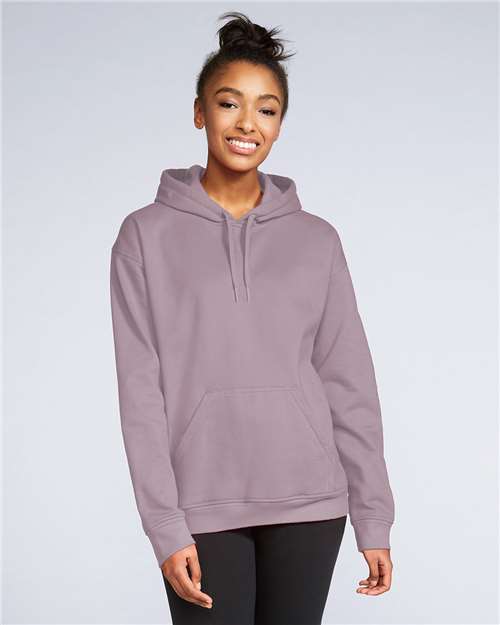 Gildan SF500 Unisex Softstyle® Midweight Hooded Sweatshirt Paragon Cotton Cotton-Poly Blend Fleece Hooded Insulated Jersey Midweight Moisture-Wicking Outerwear Pocket Polyester Regular Fit Spandex Sport / Athletic Super Heavyweight Sweatshirts & Fleece Tear-Away Label Tops Womens Womens Tops
