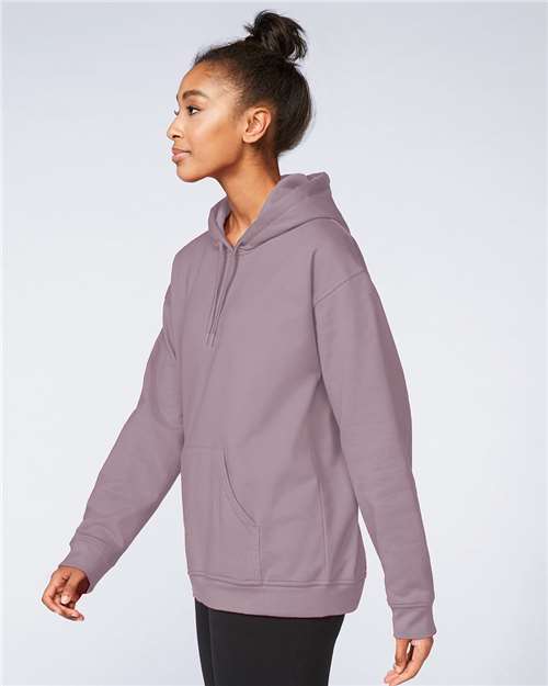 Gildan SF500 Unisex Softstyle® Midweight Hooded Sweatshirt Cotton Cotton-Poly Blend Fleece Hooded Insulated Jersey Midweight Moisture-Wicking Outerwear Pocket Polyester Regular Fit Spandex Sport / Athletic Super Heavyweight Sweatshirts & Fleece Tear-Away Label Tops Womens Womens Tops