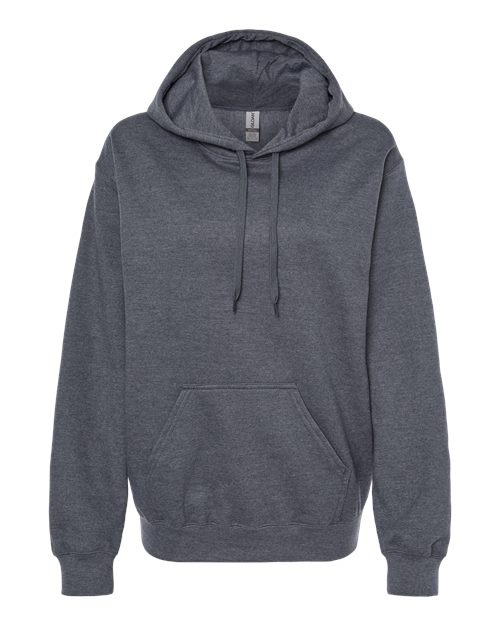 Gildan SF500 Unisex Softstyle® Midweight Hooded Sweatshirt Cotton Cotton-Poly Blend Fleece Hooded Insulated Jersey Midweight Moisture-Wicking Outerwear Pocket Polyester Regular Fit Spandex Sport / Athletic Super Heavyweight Sweatshirts & Fleece Tear-Away Label Tops Womens Womens Tops