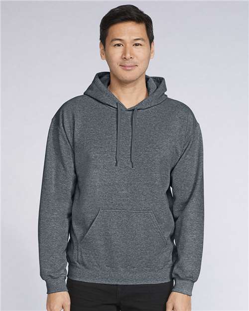Gildan SF500 Unisex Softstyle® Midweight Hooded Sweatshirt Dark Heather Cotton Cotton-Poly Blend Fleece Hooded Insulated Jersey Midweight Moisture-Wicking Outerwear Pocket Polyester Regular Fit Spandex Sport / Athletic Super Heavyweight Sweatshirts & Fleece Tear-Away Label Tops Womens Womens Tops