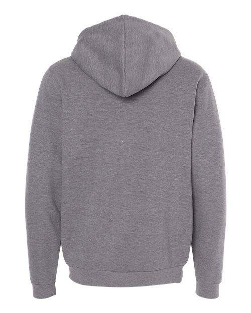 M&O 3331, Unisex Zipper Fleece Hoodie, Heather Grey