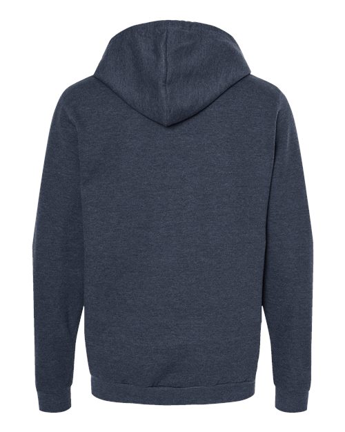 M&O 3331, Unisex Zipper Fleece Hoodie, Heather Navy