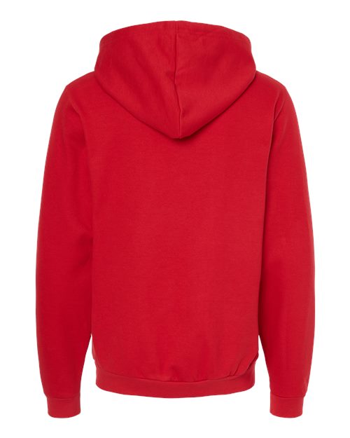 M&O 3331, Unisex Zipper Fleece Hoodie, Red