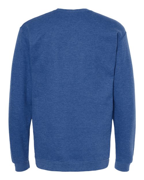 M&O 3340, Unisex Crewneck Fleece, Heather Royal