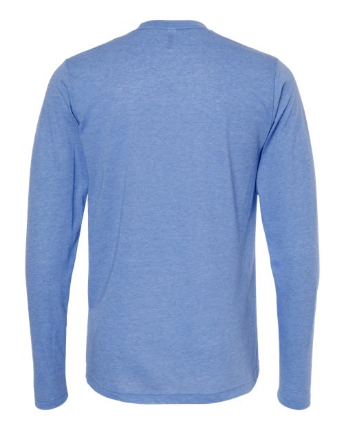 M&O 3520, Poly-blend Long Sleeve T-shirt, Heather Blue