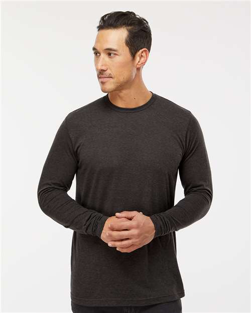 Poly-Blend Long Sleeve T-Shirt - - 9412 Heather Graphite 00542 3520 6-6.9 oz Blends Cotton Cotton/Poly (50/50) Crewneck Fall Layering CA Fall Style Guide 2024 CA Long Sleeves M&O Mens & Unisex No Visible Logos Polyester - Over 50% Regular (5-6 oz) S&S Exclusive Brands Side Seams T-Shirts T-Shirts - Long Sleeve The Edit Styles we're loving CA Tops