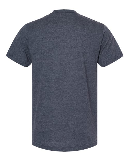M&O 3541, Deluxe Blend T-shirt, Heather Navy