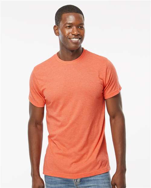 Deluxe Blend T-Shirt - - 9421 Heather Orange L 00842 3541 6-6.9 oz Adult Cotton Cotton - Ringspun Crewneck Fall Style Guide 2024 CA Festival Season M&O Mens & Unisex No Visible Logos Polyester - Over 50% Regular (5-6 oz) S&S Exclusive Brands Short Sleeves Side Seams T-Shirts T-Shirts - Premium Tops