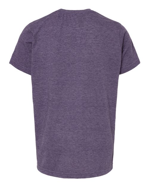 M&O 3544, Youth Deluxe Blend T-shirt, Heather Purple
