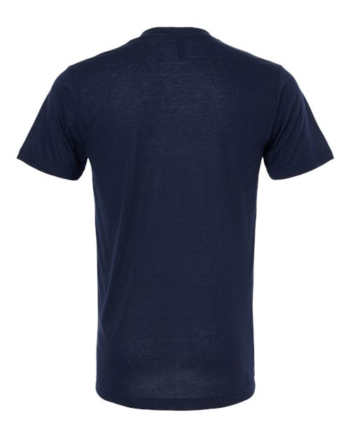 M&O 3543, Deluxe Blend V-neck T-shirt, Navy
