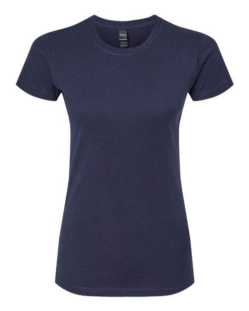 M&O 4513, Women's Fine Jersey T-shirt, Fine Navy
