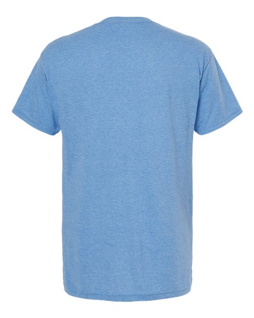M&O 4800, Men's Gold Soft Touch T-shirt, Light Blue Heather