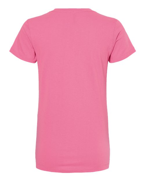 M&O 4810, Women's Gold Soft Touch T-shirt, Azalea