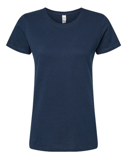 M&O 4810, Women's Gold Soft Touch T-shirt, Deep Navy