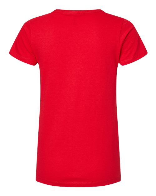 M&O 4810, Women's Gold Soft Touch T-shirt, Deep Red