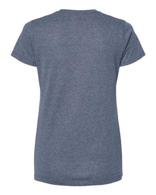 M&O 4810, Women's Gold Soft Touch T-shirt, Heather Navy