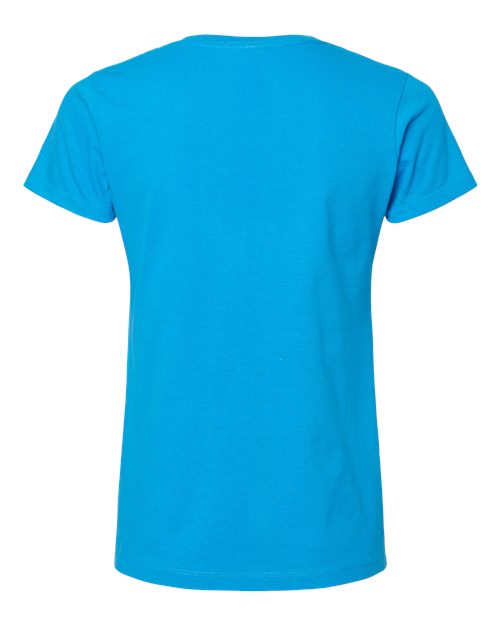 M&O 4810, Women's Gold Soft Touch T-shirt, Sapphire