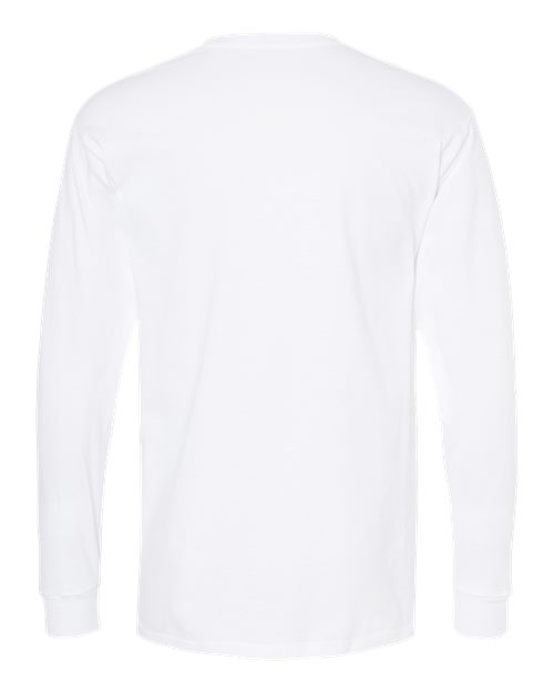 M&O 4820, Unisex Gold Soft Touch Long Sleeve T-shirt, White