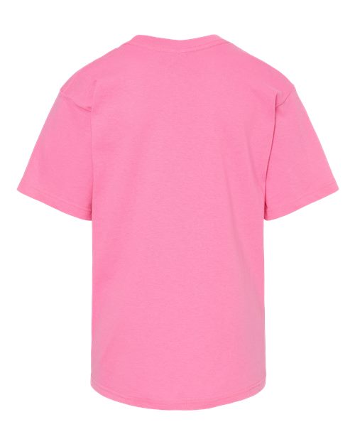 M&O 4850, Youth Gold Soft Touch T-shirt, Azalea