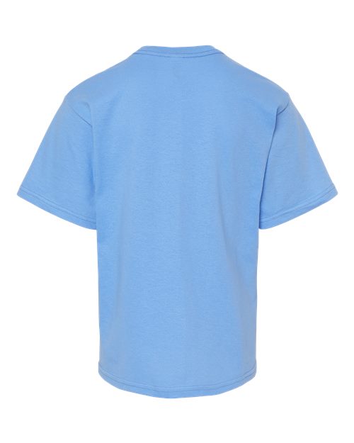 M&O 4850, Youth Gold Soft Touch T-shirt, Carolina Blue