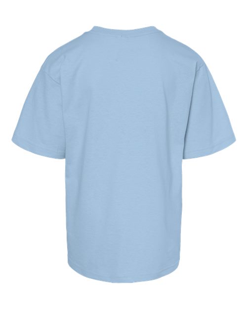 M&O 4850, Youth Gold Soft Touch T-shirt, Light Blue