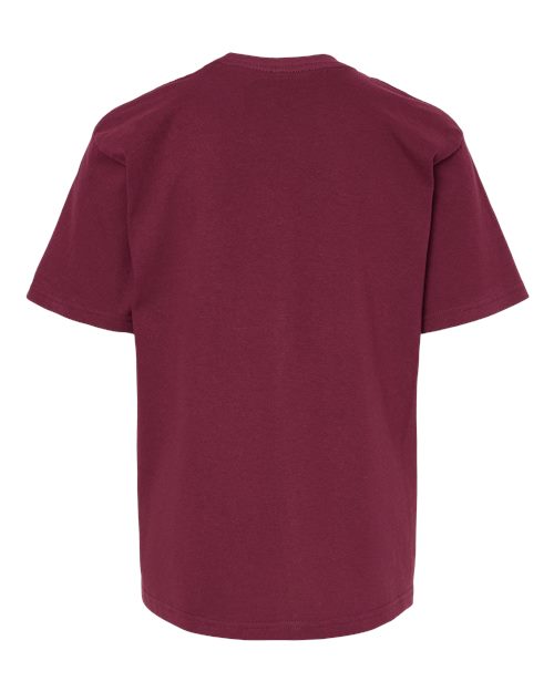 M&O 4850, Youth Gold Soft Touch T-shirt, Maroon