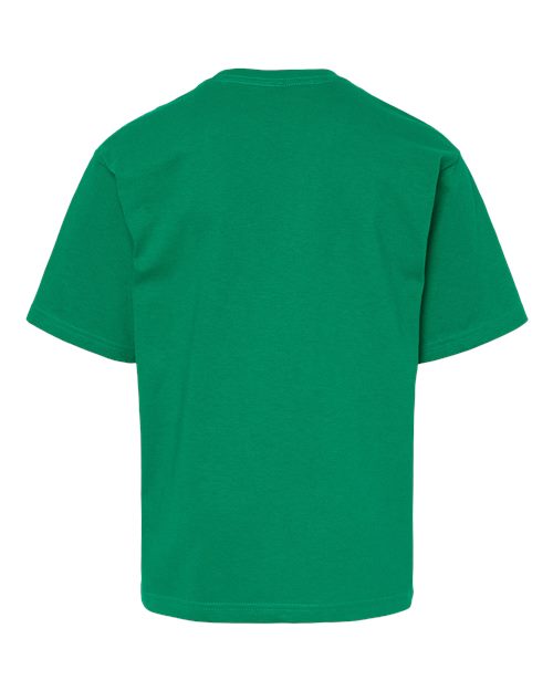 M&O 4850, Youth Gold Soft Touch T-shirt, Fine Kelly Green