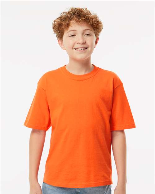 M&O 4850, Youth Gold Soft Touch T-shirt, Orange