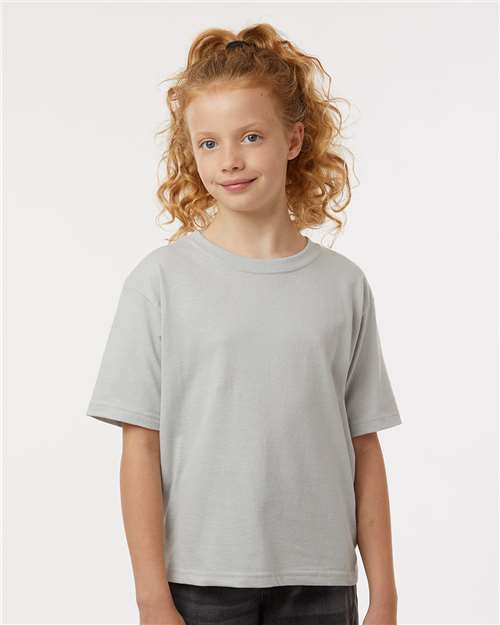 M&O 4850, Youth Gold Soft Touch T-shirt, Platinum