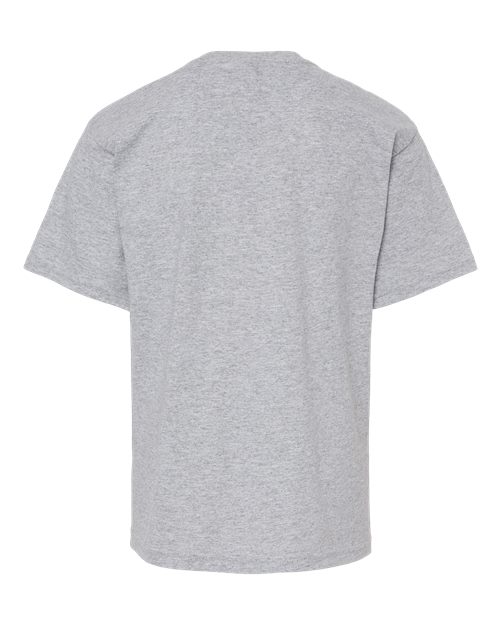 M&O 4850, Youth Gold Soft Touch T-shirt, Sport Grey