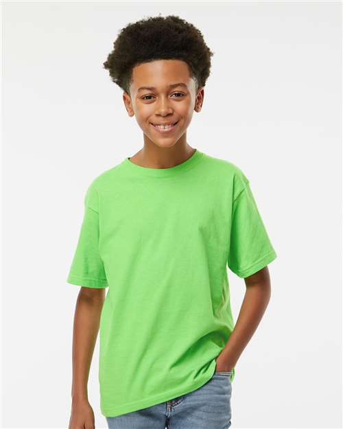 M&O 4850, Youth Gold Soft Touch T-shirt, Vivid Lime