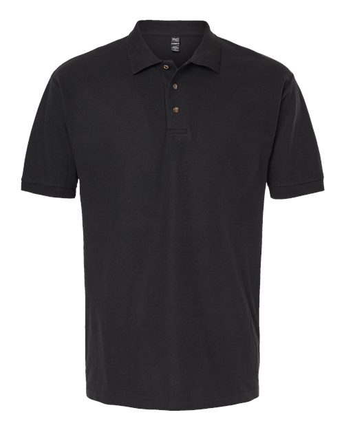 M&O 7002, Ring-spun Piqué Polo, Black