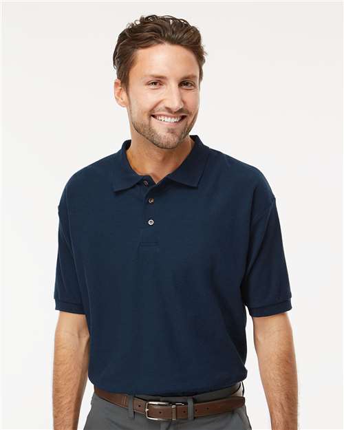 M&O 7002, Ring-spun Piqué Polo, Navy