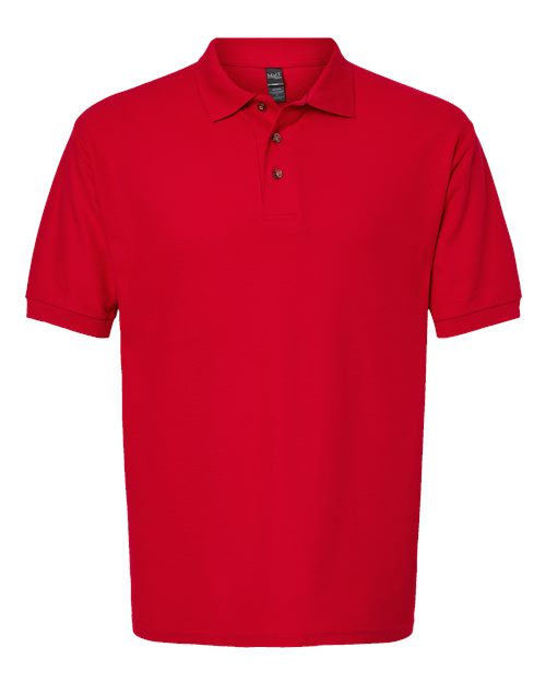 M&O 7002, Ring-spun Piqué Polo, Bright Red
