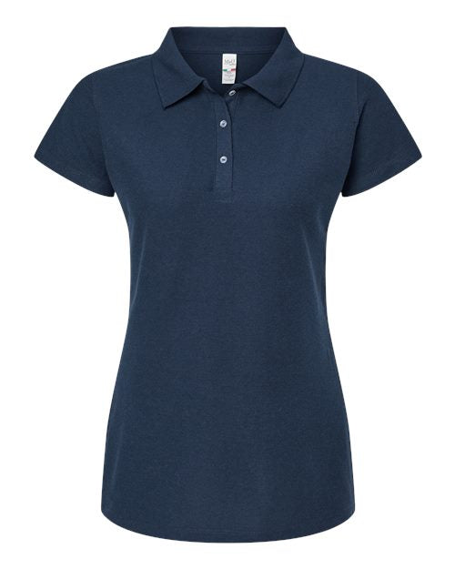 M&O 7007, Women's Soft Touch Polo, Bright Navy