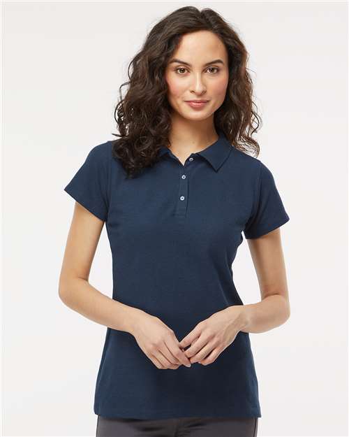 Women's Soft Touch Polo - - 9542 Bright Navy 03242 11-11.9 oz 7007 Adult Cotton Cotton/Poly (50/50) Heavy (Over 6 oz) M&O No Visible Logos Pique Polos Polos & Knits S&S Exclusive Brands Self Collar Short Sleeves Side Seams Sport Shirts Tops Womens