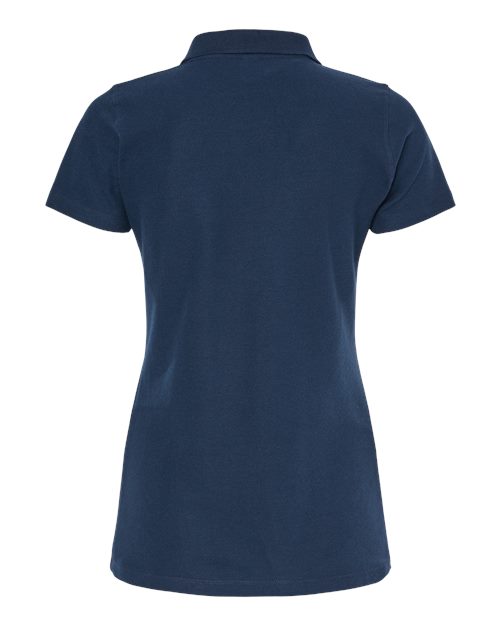 M&O 7600, Women's Ringspun Pique Polo, Bright Navy