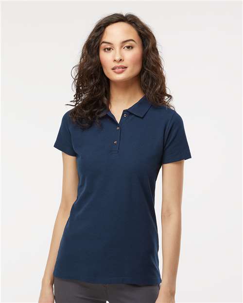 Women's Ringspun Pique Polo - - 9547 Bright Navy 03342 11-11.9 oz 7600 Adult Cotton Cotton - 100% Cotton - Ringspun Heavy (Over 6 oz) M&O No Visible Logos Polos Polos & Knits Preshrunk S&S Exclusive Brands Short Sleeves Side Seams Sport Shirts Tops Welt Collar Womens