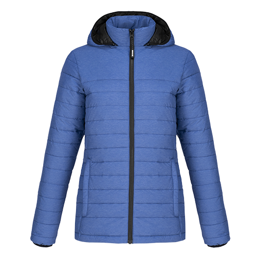 L00931 - Yukon - Ladies Puffy Jacket w/ Detachable Hood Blue Heather 931 Ladies Muskoka Trail Women yukon