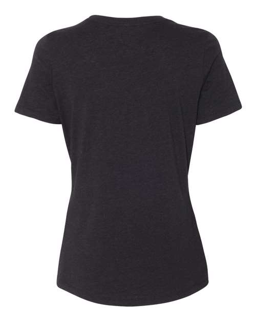 BELLA + CANVAS 6400CVC, Women’s Relaxed Fit Heather Cvc Tee, Black Heather