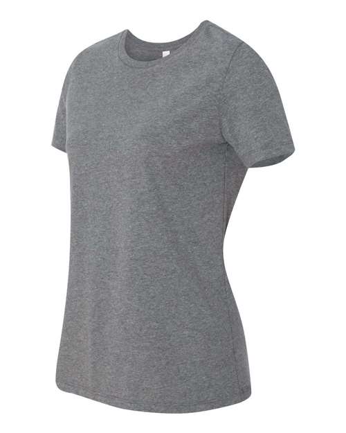 BELLA + CANVAS 6400CVC, Women’s Relaxed Fit Heather Cvc Tee, Deep Heather