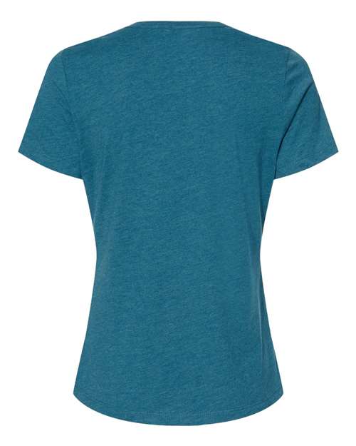 BELLA + CANVAS 6400CVC, Women’s Relaxed Fit Heather Cvc Tee, Heather Deep Teal