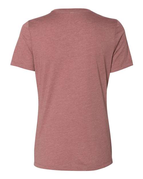 BELLA + CANVAS 6400CVC, Women’s Relaxed Fit Heather Cvc Tee, Heather Mauve