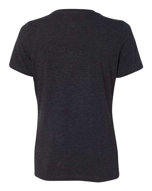 BELLA + CANVAS 6413, Women’s Relaxed Fit Triblend Tee, Charcoal Black Triblend