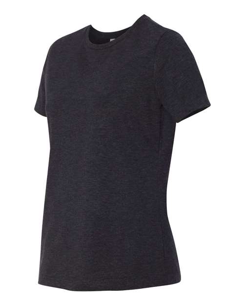 BELLA + CANVAS 6413, Women’s Relaxed Fit Triblend Tee, Charcoal Black Triblend