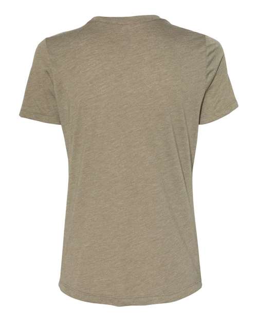 BELLA + CANVAS 6413, Women’s Relaxed Fit Triblend Tee, Olive Triblend