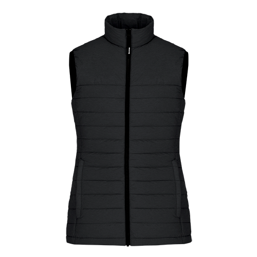 L00936 - Inuvik - Ladies Puffy Vest Black Charcoal Heather 936 Ladies Muskoka Trail Women