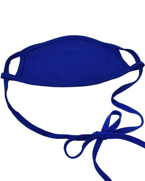 M&O 1004, 100% Cotton Antimicrobial Triple Layer Adjustable Mask, Royal