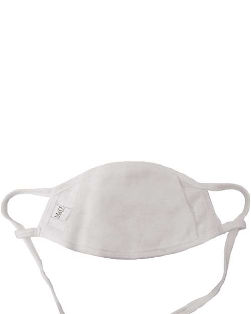 M&O 1004, 100% Cotton Antimicrobial Triple Layer Adjustable Mask, White